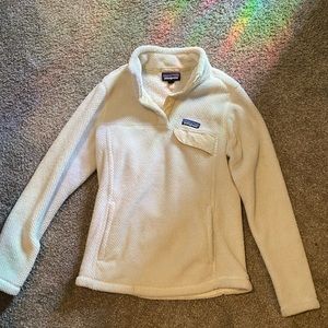 Cream colored Patagonia fleece. Good condition.